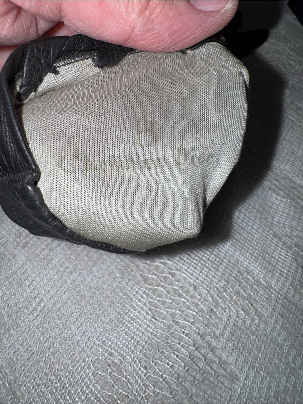 Vintage Christian Dior Black Leather Gloves with Silk Lining Sz 8